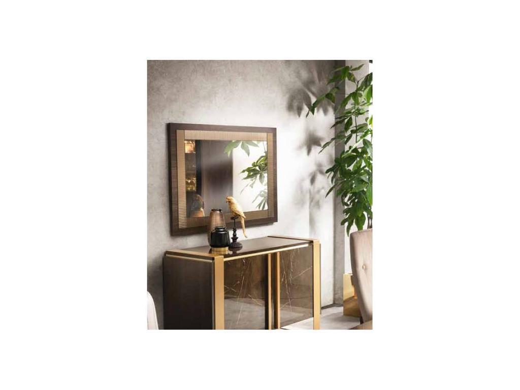 Arredo Classic: Essenza: зеркало малое настенное арт.30 (венге, коричневый, золото)