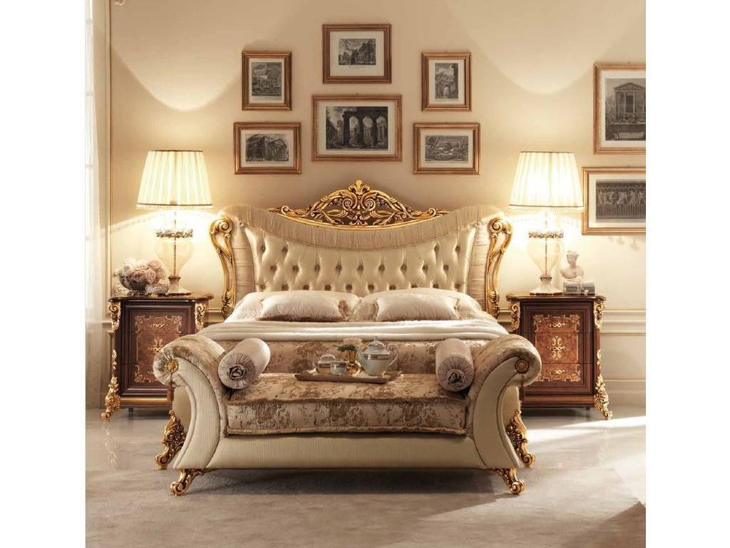 Arredo Classic: Sinfonia: кровать 180х200  (орех, золото)