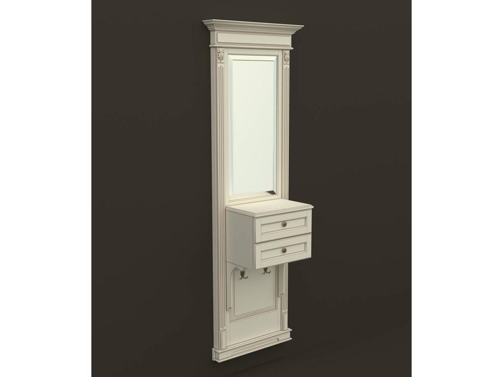 Arco: Classica Prestige: панель - зеркало с консолью  (беж, коричневая патина)