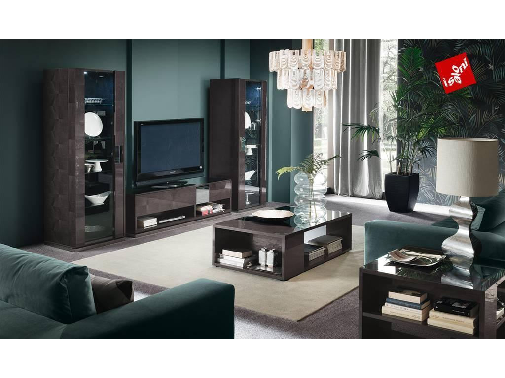 ALF: Heritage: стенка в гостиную  (dark velvet birch high gloss)
