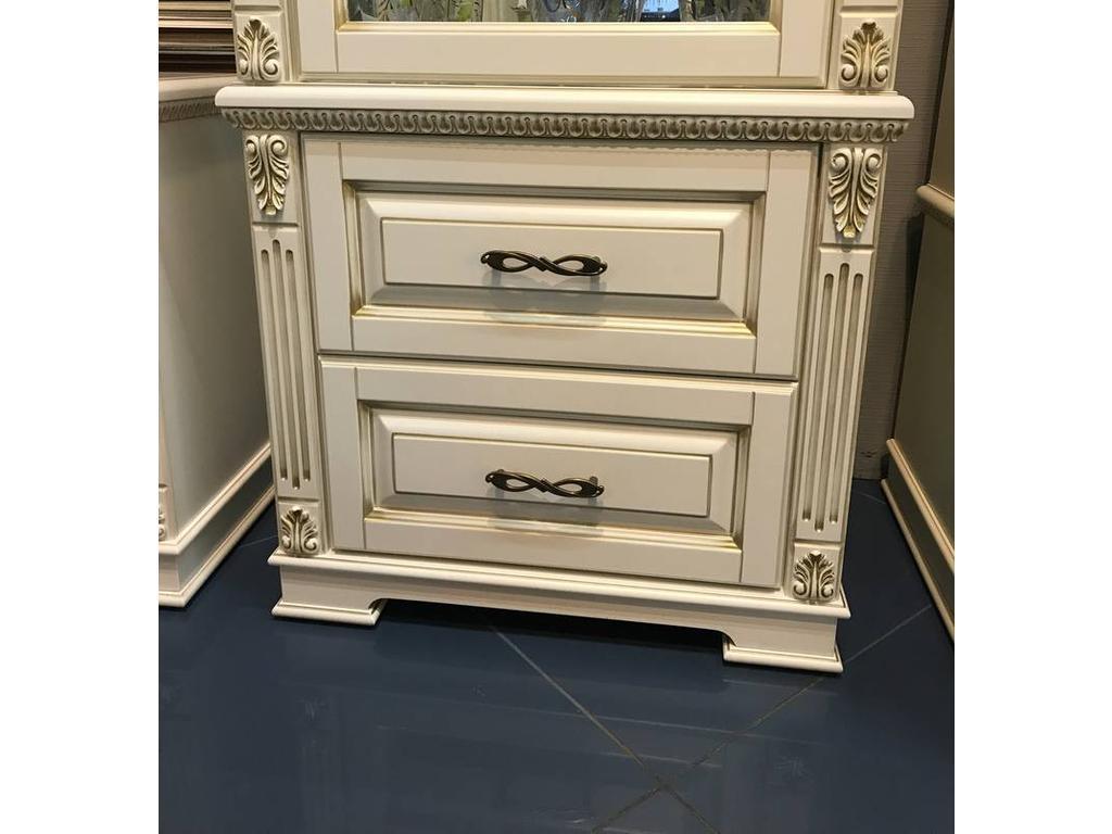 Arco: Decor: тумба прикроватная  (бежевый, золотая патина)