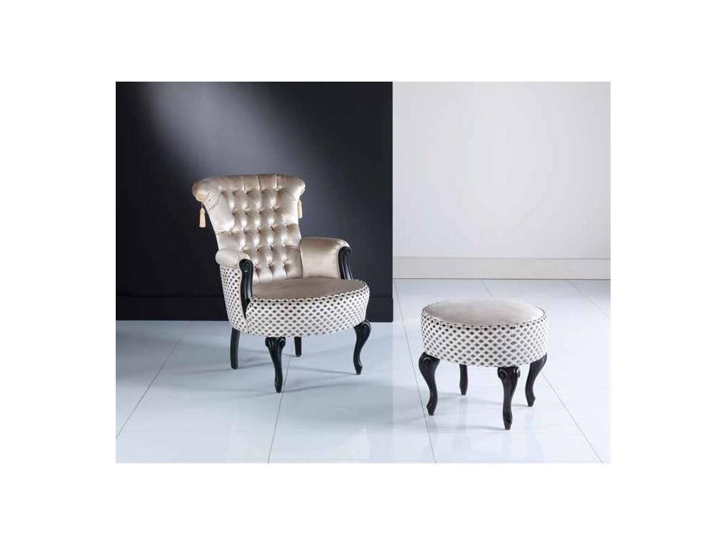 Tarocco Vaccari: Luxury: пуф круглый  (орех)