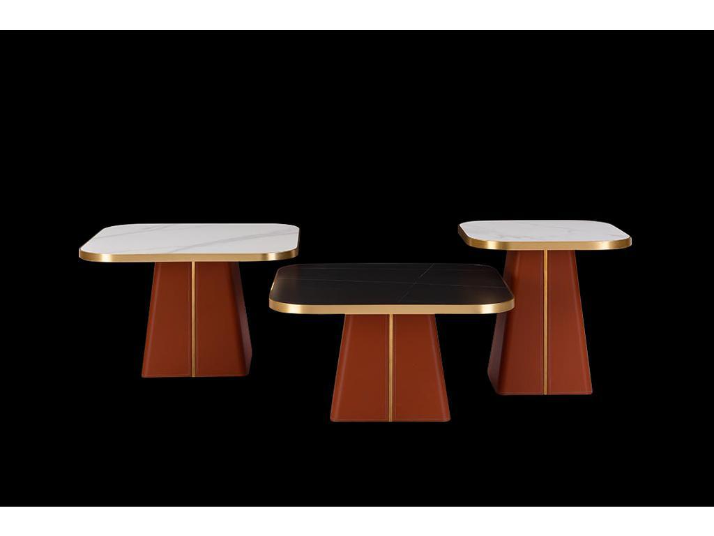 Стол журнальный STG Triptych Marble