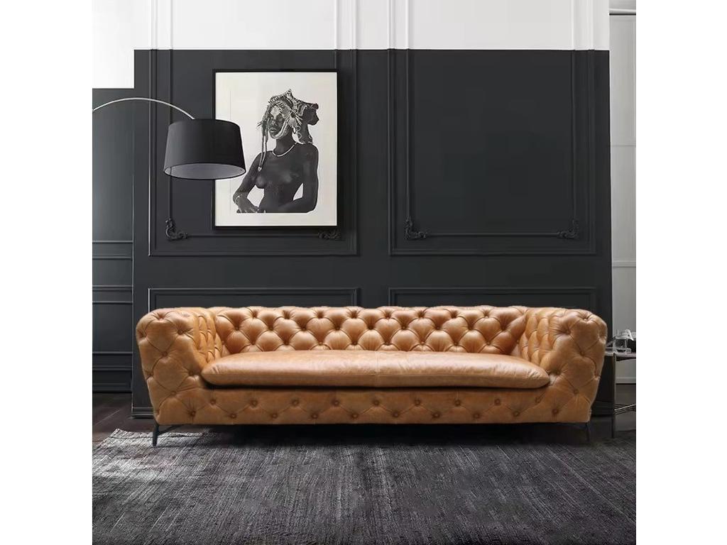 Диван 3-х местный STG Chesterfield Baroque Vintage Leather 3 Seater