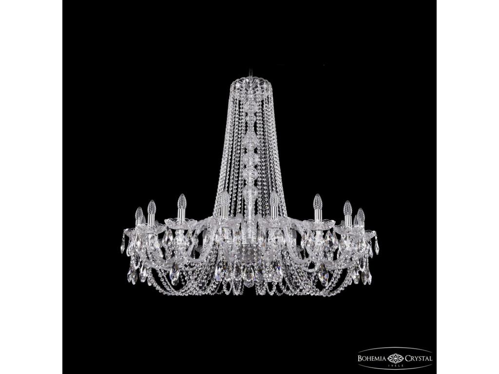 Bohemia Ivele Crystal: 1402/18/400/h-105 Ni: люстра хрустальная (прозрачный)