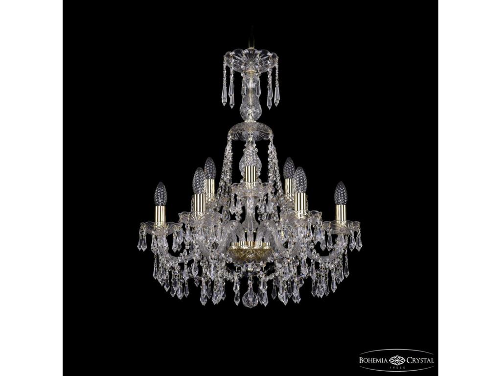 Люстра хрустальная Bohemia Ivele Crystal 1403/6+3/195/XL-65 G