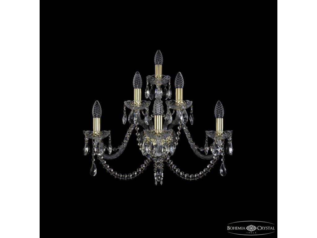 Bohemia Ivele Crystal: 1402B/3+2+1/240 G: бра (прозрачный)