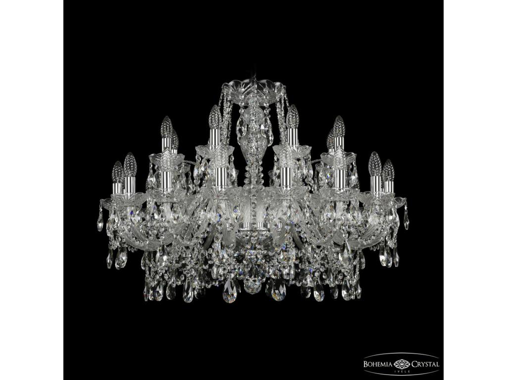 Bohemia Ivele Crystal: 1411/16+8/300 Ni: люстра хрустальная (прозрачный)