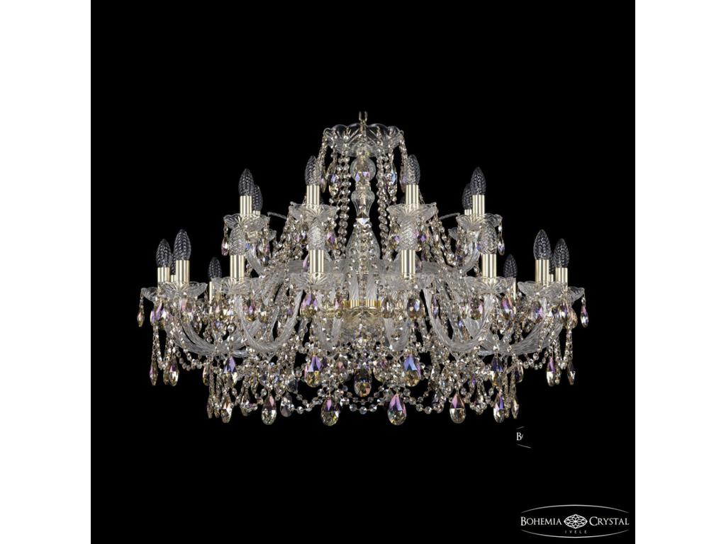 Bohemia Ivele Crystal: 1411/16+8/360 G R801: люстра хрустальная (прозрачный)