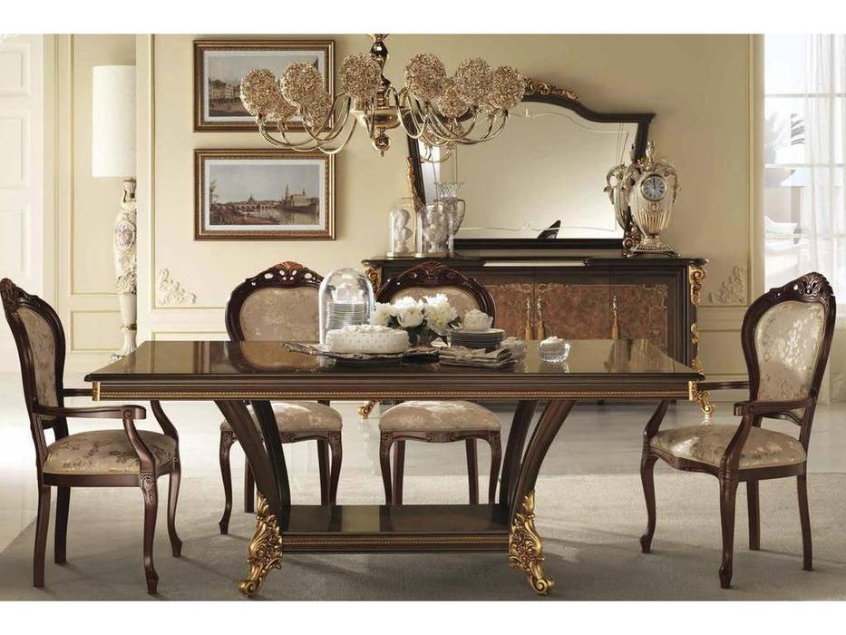 Arredo Classic: Sinfonia: стул с подлокотниками ткань cat. А (орех, золото)