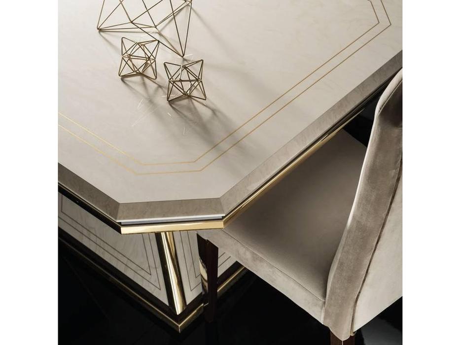 Arredo Classic: Diamante: стол обеденный 250см раскладной (слоновая кость, вяз, золото)