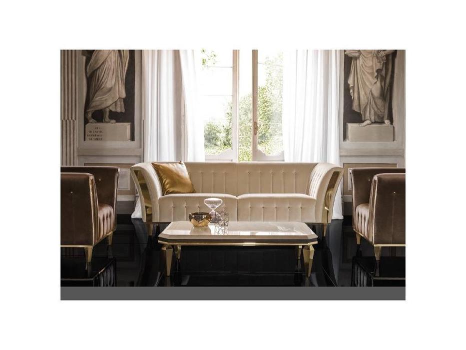 Arredo Classic: Diamante: стол журнальный 140см (слоновая кость, вяз, золото)