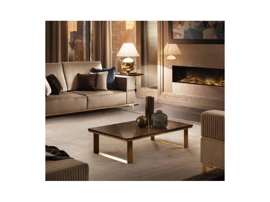Arredo Classic: Essenza: стол журнальный (венге, коричневый, золото)
