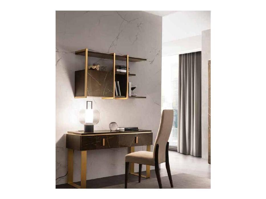 Arredo Classic: Essenza: полка навесная (венге, коричневый, золото)