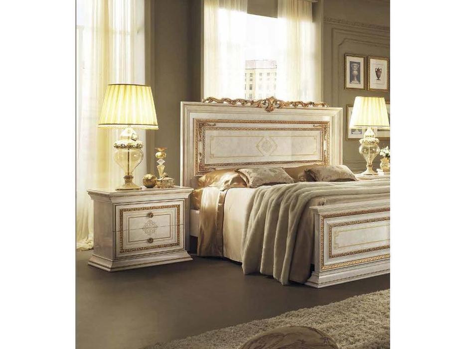 Arredo Classic: Leonardo: тумба прикроватная (крем, золото)