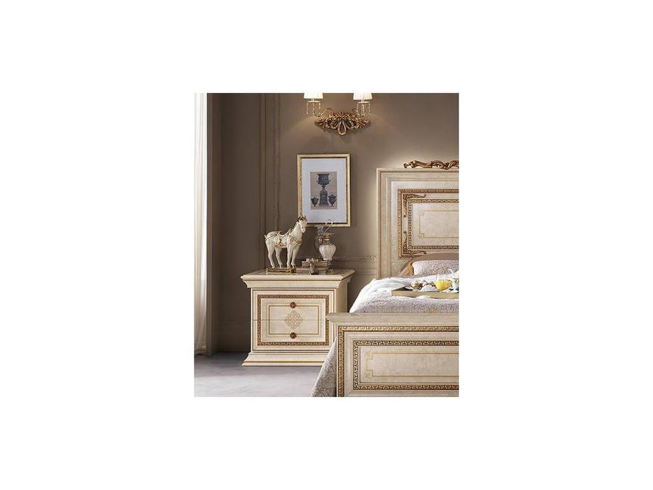 Arredo Classic: Leonardo: тумба прикроватная (крем, золото)