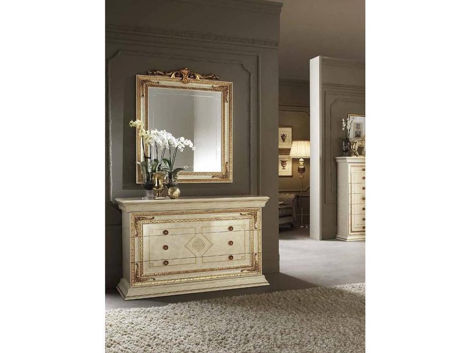 Arredo Classic: Leonardo: комод 3 ящ (крем, золото)