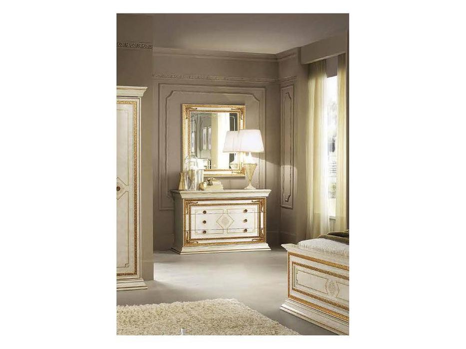 Arredo Classic: Leonardo: зеркало настенное малое (крем, золото)