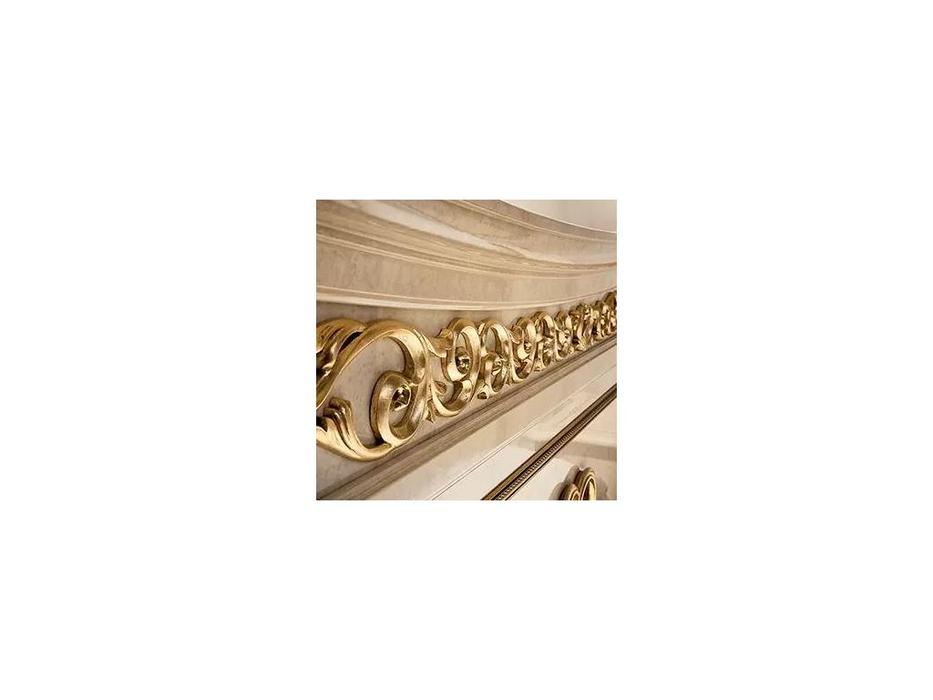 Arredo Classic: Melodia: кровать 180х200 King  (слоновая кость, золото)