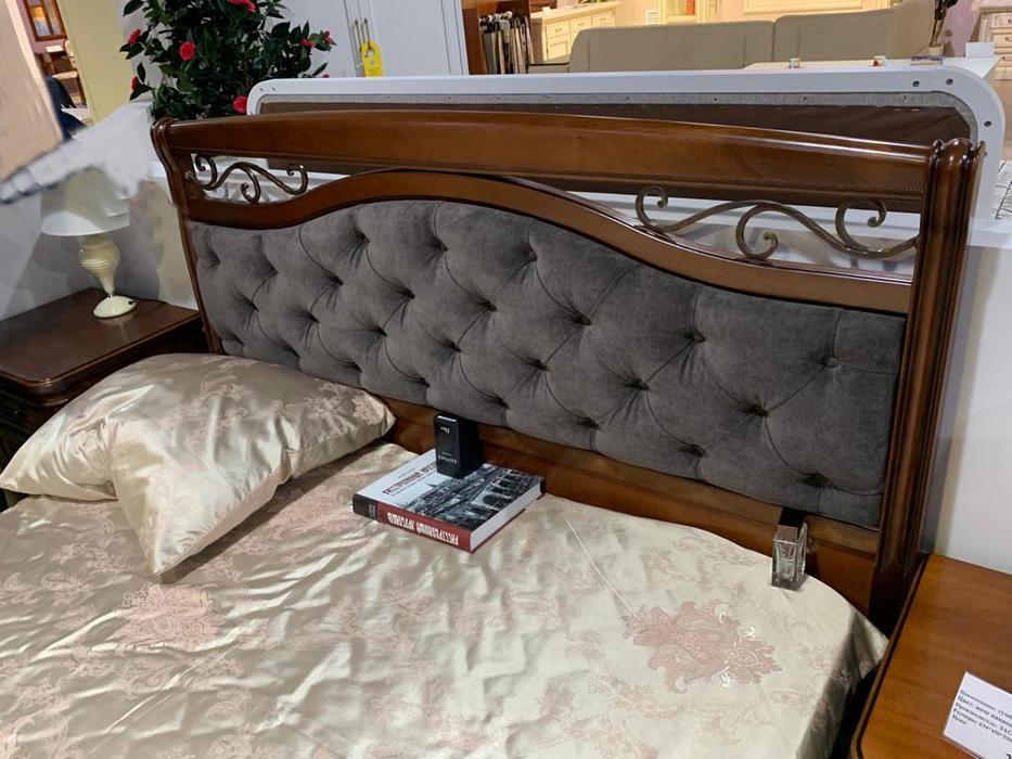 Свобода: Сильвия: кровать 160х200  с мягким элементом (орех милано, ткань)