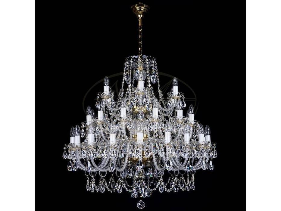 Artglass: люстра ANDREA XXXVI. CE (шлифованная латунь) 36x40W