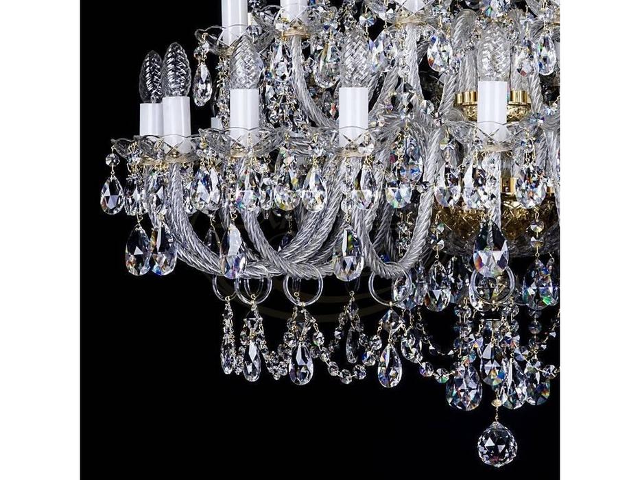 Artglass: люстра ANDREA XXXVI. CE (шлифованная латунь) 36x40W