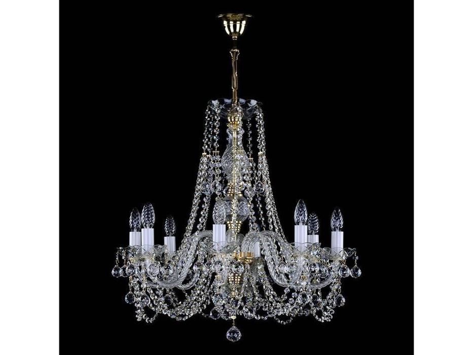 Artglass: люстра ANDULA VIII. - 8006 (шлифованная латунь) 8x40W