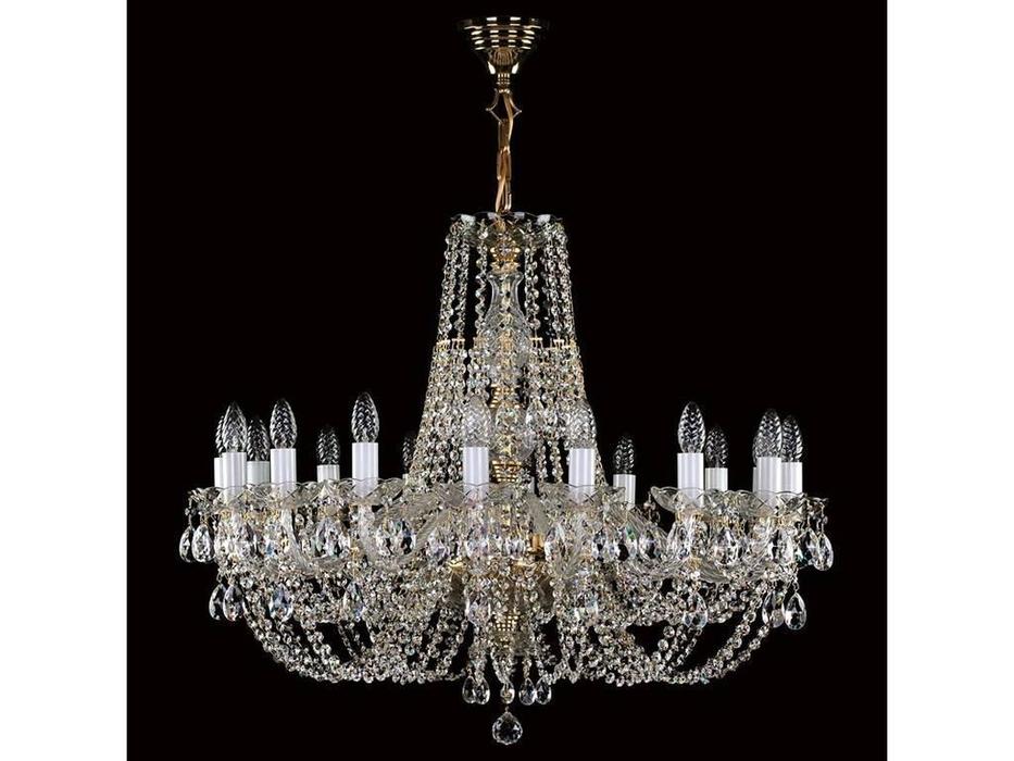 Artglass: люстра ANGELIKA DIA 850 CE (шлифованная латунь) 16x40W