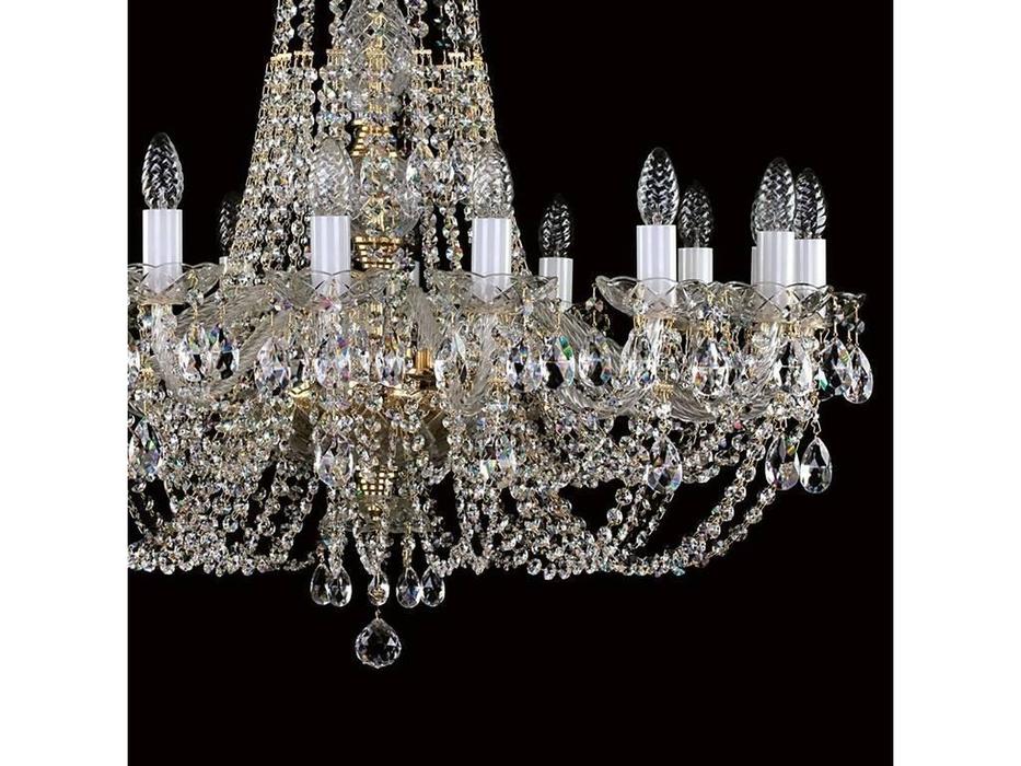 Artglass: люстра ANGELIKA DIA 850 CE (шлифованная латунь) 16x40W