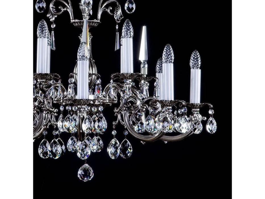 Artglass: люстра ARABELA (никель антик) 12x40 W
