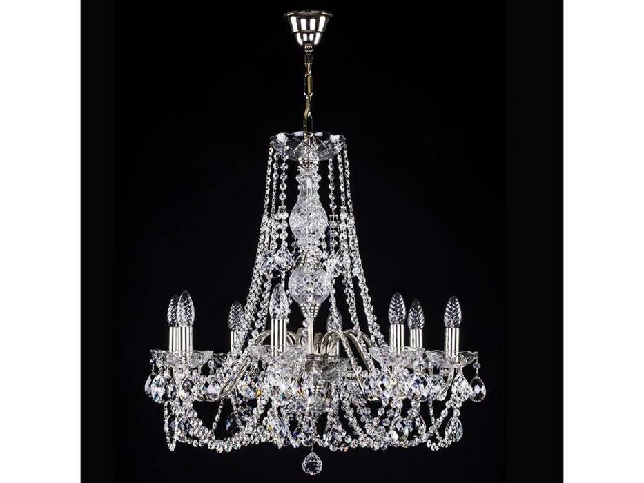 Artglass: люстра ARIANA VIII (никель) 8x40 W