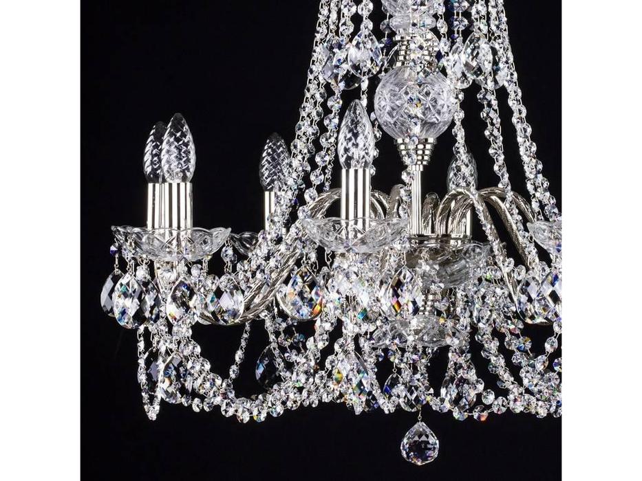 Artglass: люстра ARIANA VIII (никель) 8x40 W