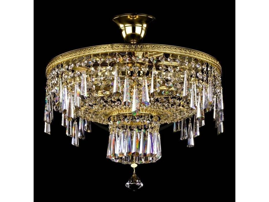 Artglass: люстра IRIS dia 400 (шлифованная латунь) 6x40W