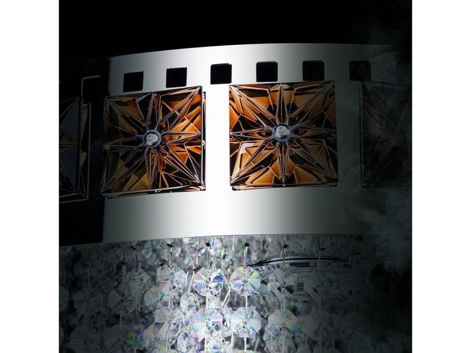 Artglass: люстра FLAME (никель) 12x35W G9