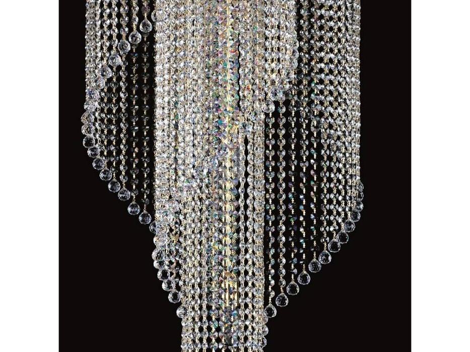 Artglass: люстра POEMA (шлифованная латунь) 9x40 W