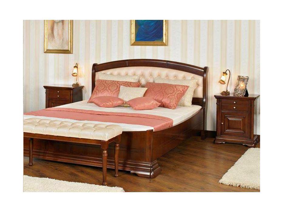 Mobex Мобекс: Элеганс: кровать 160х200 NT (орех,кожа)
