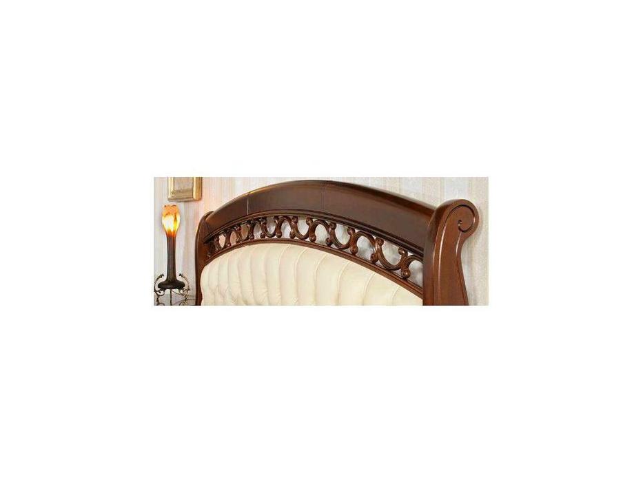 Mobex Мобекс: Элеганс: кровать 180х200 NTA (орех, кожа)