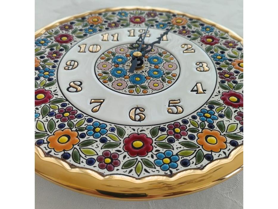 Cearco: Ceramico: тарелка-часы  диаметр 21 см (золото, разноцветный)