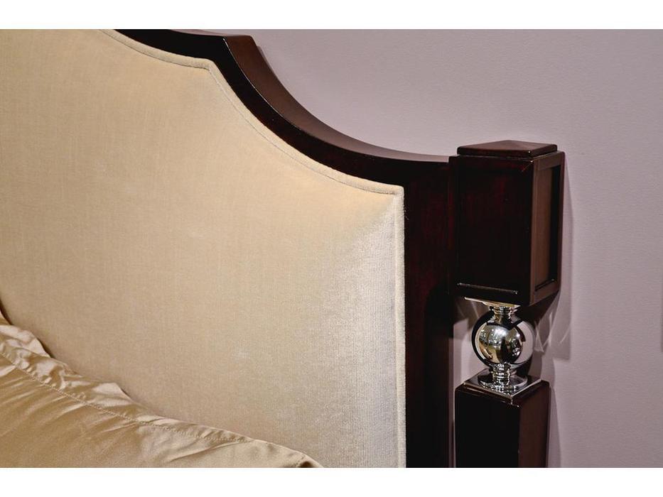 Fratelli Barri: Mestre: кровать  180x200 светло-бежевый велюр (вишня)