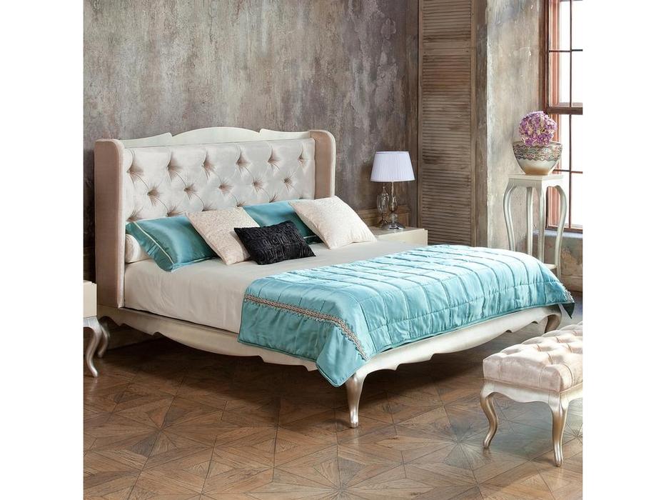 Fratelli Barri: Venezia: кровать  180х195 (серебро, бежевый)