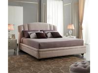 Fratelli Barri: Rimini: кровать 180х200  ткань (бежевый, белый лак)