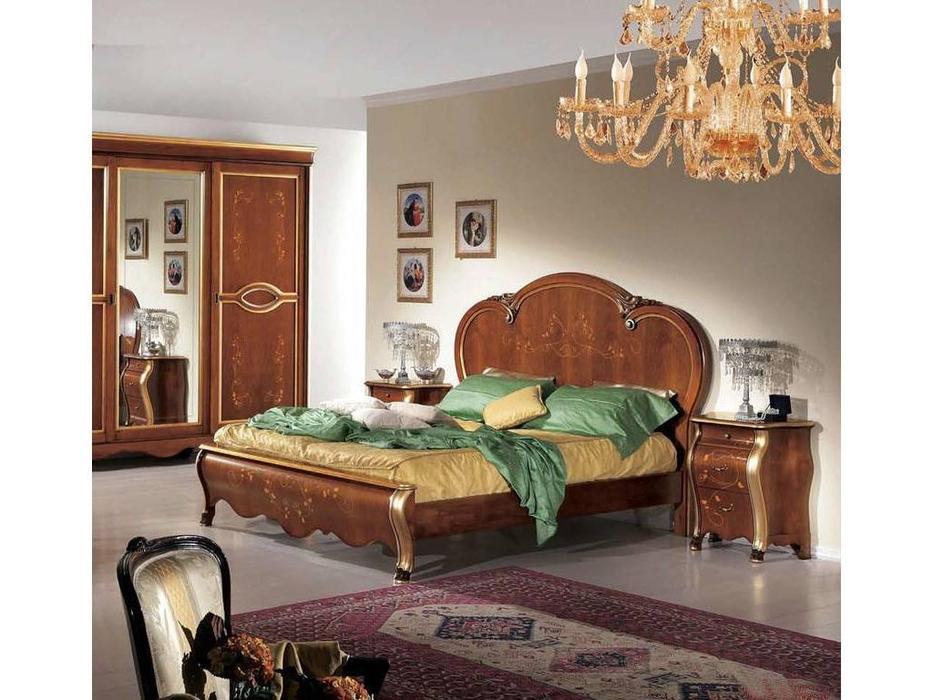 Tarocco Vaccari: Arena: кровать 180х200  (орех, золото)