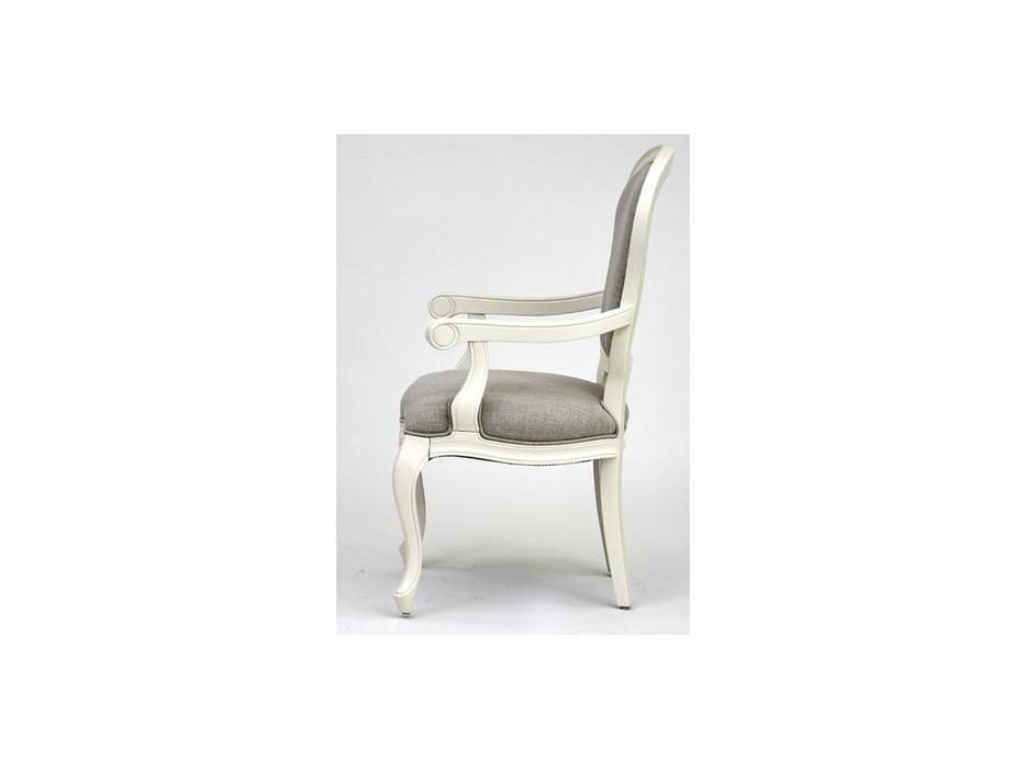 Mobilier de Maison: Provence: стул с подлокотниками  с эффектом старения (молочный)