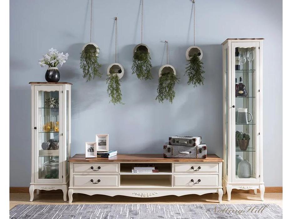 Mobilier de Maison: Provence: витрина низкая  с эффектом старения (белая карамель)