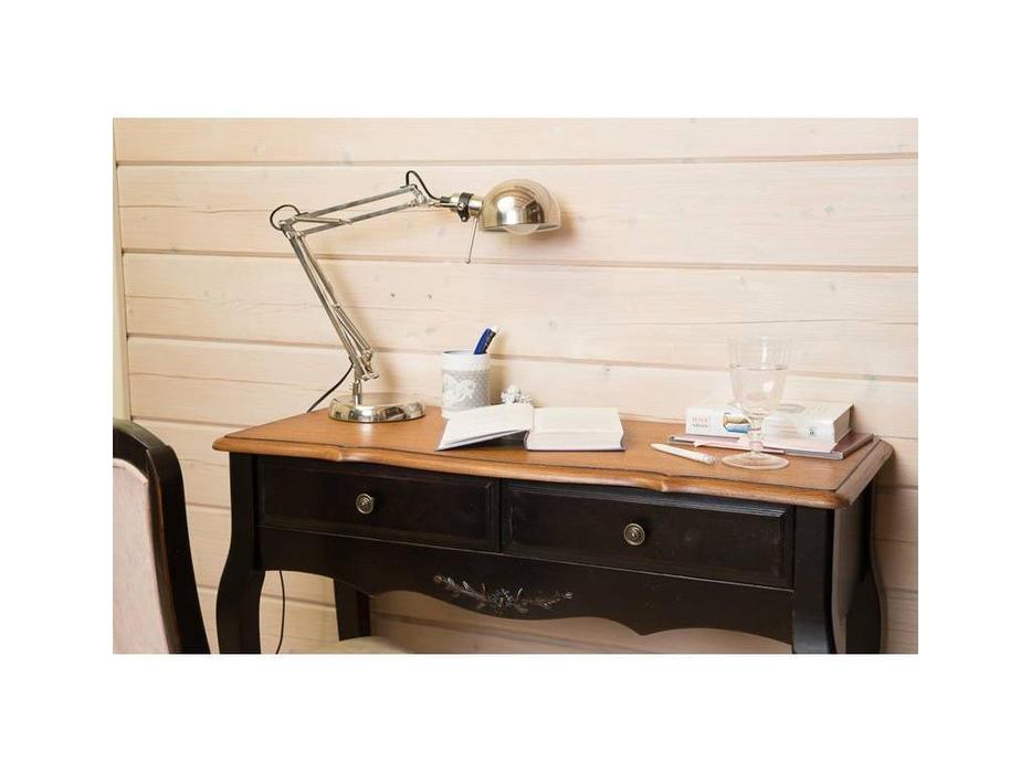 Mobilier de Maison: Provence: стол письменный  с ящиками (черный со старением)