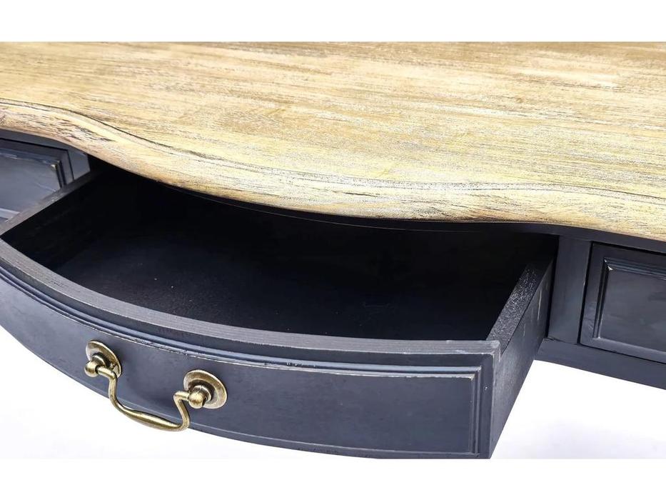 Mobilier de Maison: Provence: стол письменный с ящиками (черный со старением)