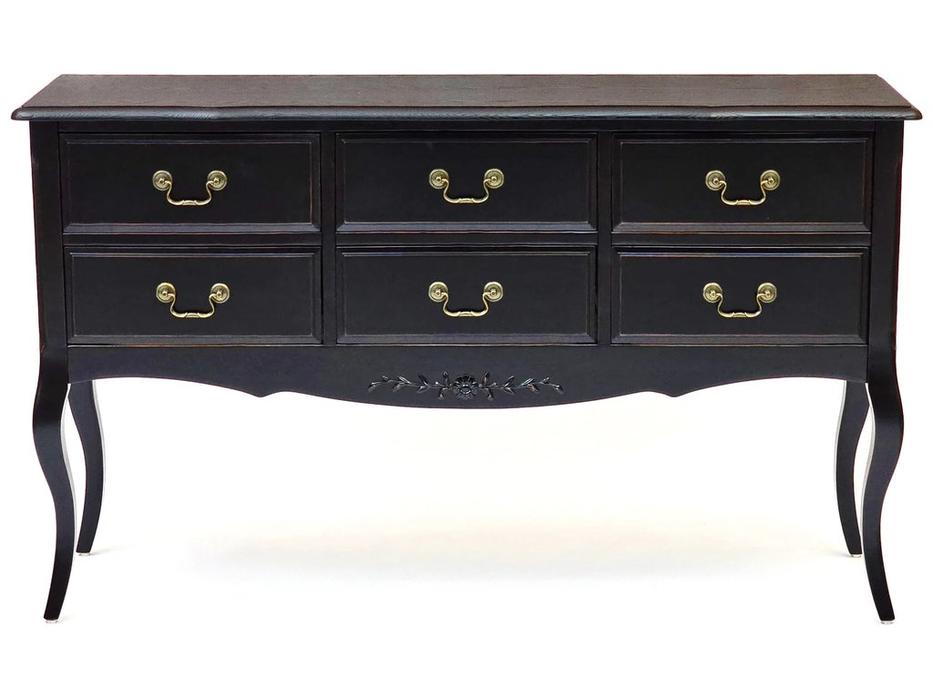 Mobilier de Maison: Provence: консоль 6 ящиков (черный со старением)