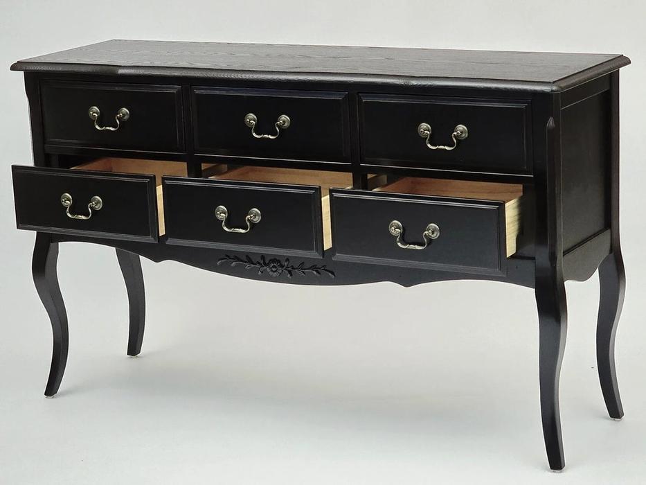 Mobilier de Maison: Provence: консоль 6 ящиков (черный со старением)
