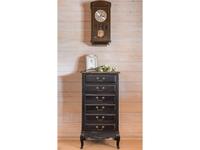 Mobilier de Maison: Provence: комод высокий  с ящиками (черный со старением)
