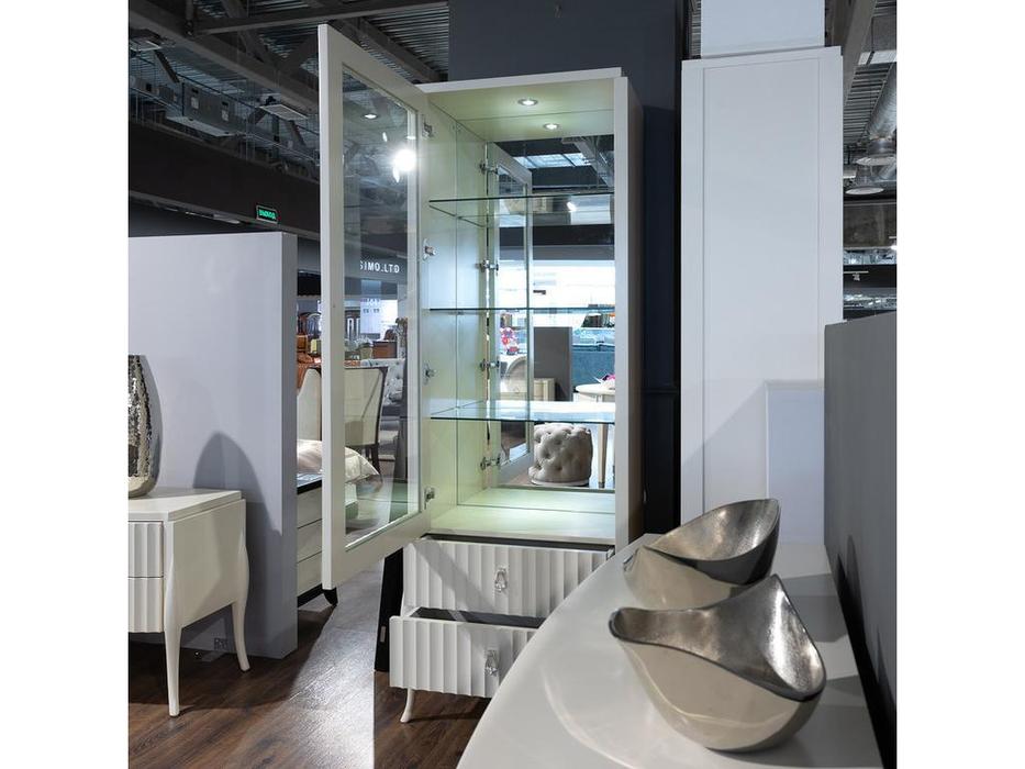 Fratelli Barri: Rimini: витрина 1 дверная  с ящиками (бежевый)